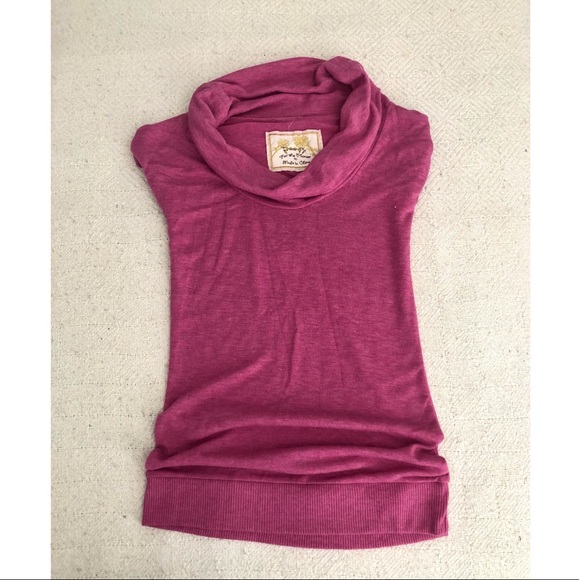 Pink cowl neck top - Picture 1 of 3